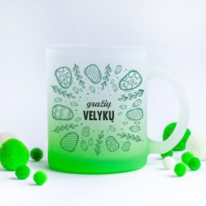 Stiklinis matinis puodelis : Gražių Velykų - Image 3