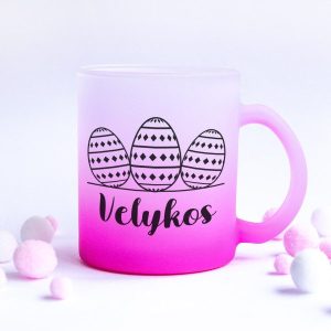 Stiklinis matinis puodelis : Velykos - Image 3