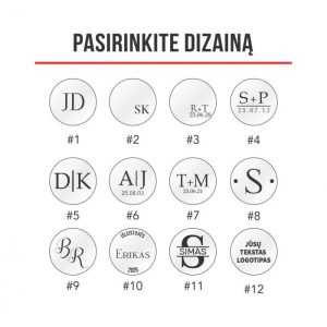 Sąsagos ir kaklaraiščio segtukas su inicialais - Image 4