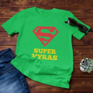 Vyriški marškinėliai : Super vyras - Image 4