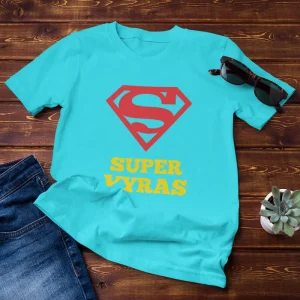 Vyriški marškinėliai : Super vyras - Image 5