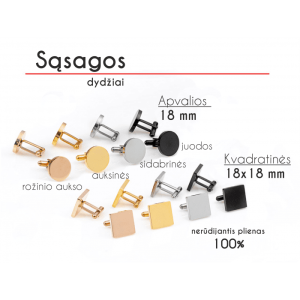 Vyriškos sąsagos su inicialais - Image 4